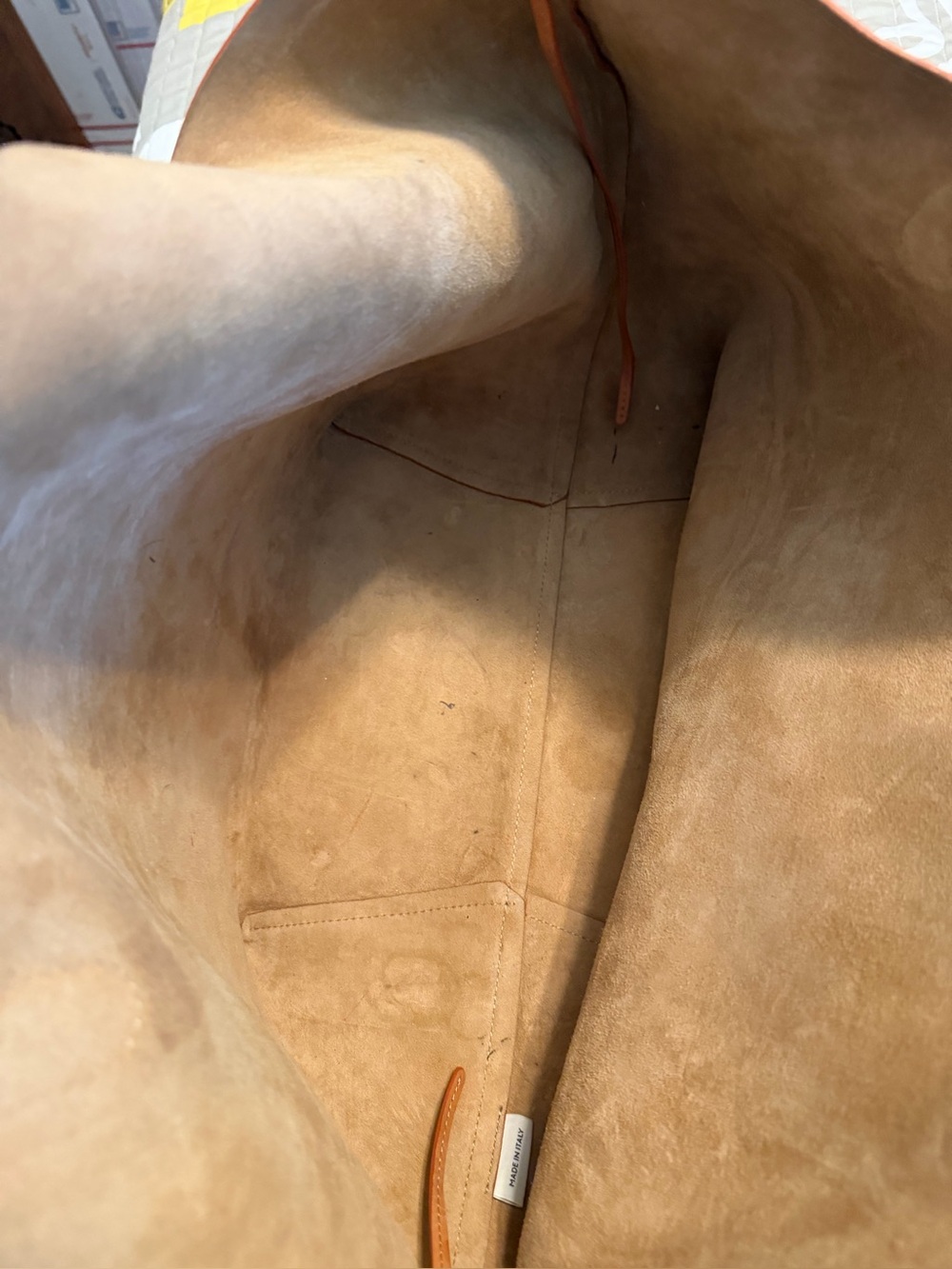Mansur Gavriel Large Everyday Tote Bag + Zip Pouch | Italian Leather | Tan/Cuoio - Picture 4 of 13